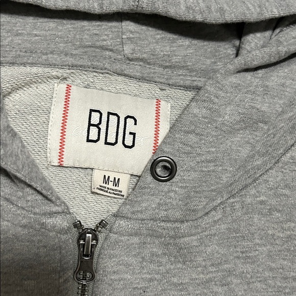 Vintage BDG Grey Zip Up Hoodie - Picture 2 of 3